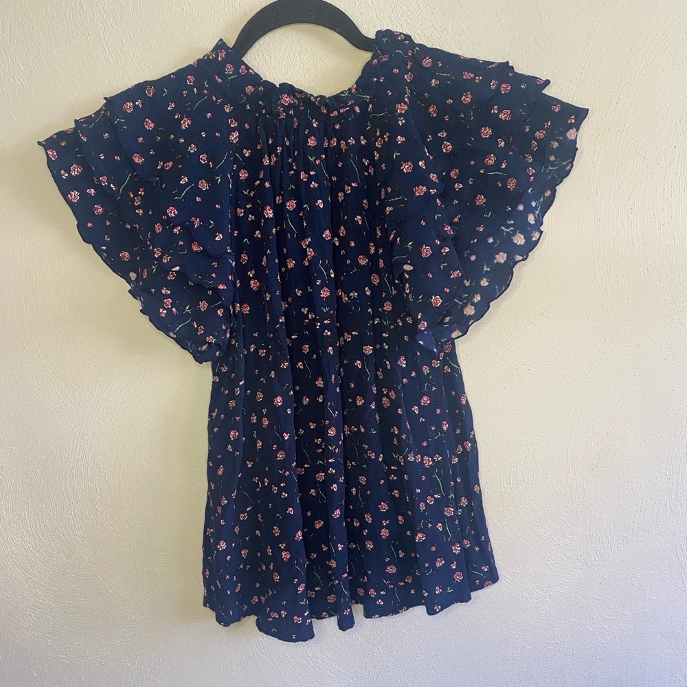 Cleobella Rachel blouse in midnight blue sold out on revolve - Picture 3 of 4